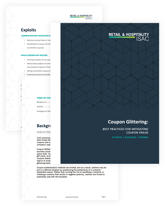 threat intelligence report: coupon glittering