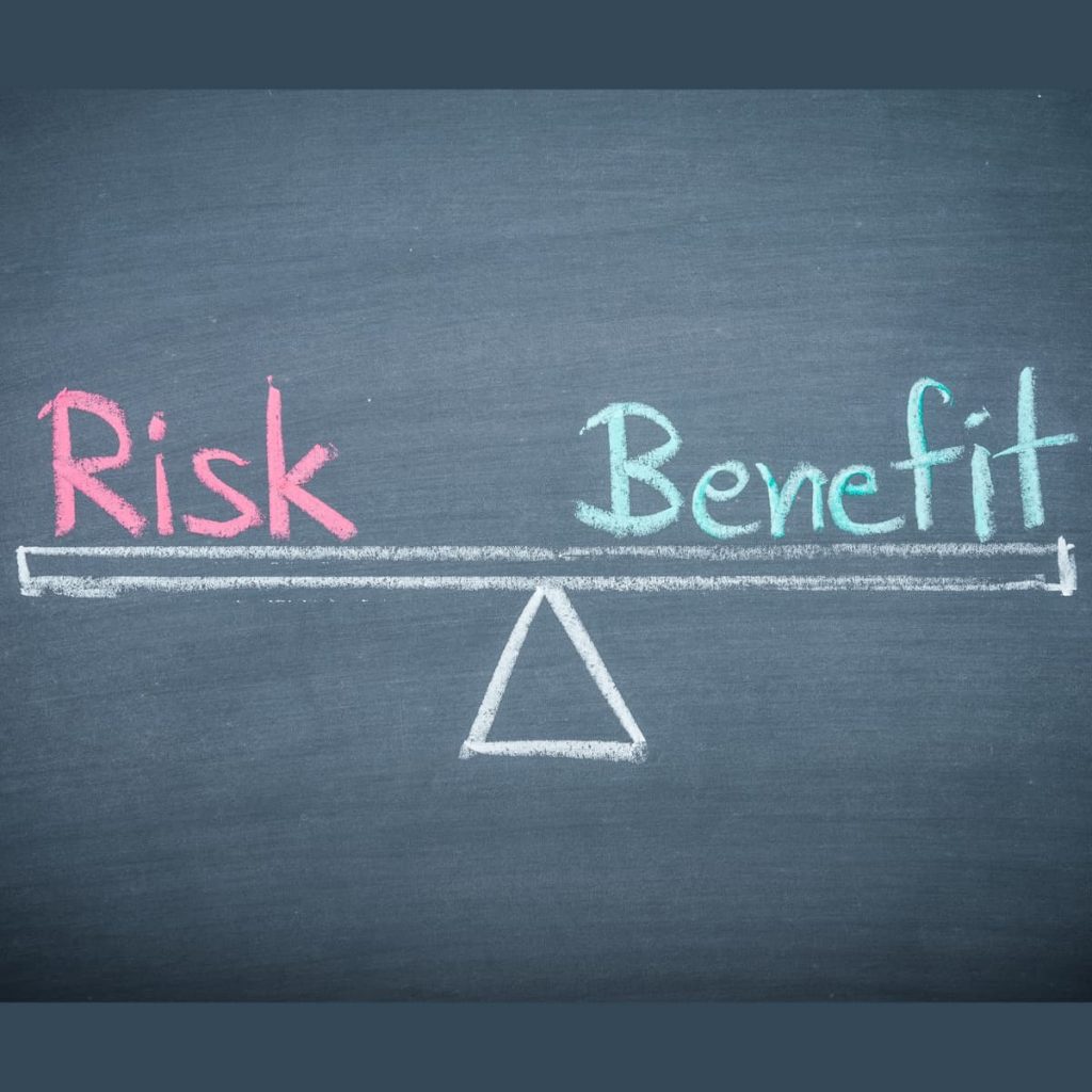 Risks and benefits on a scale